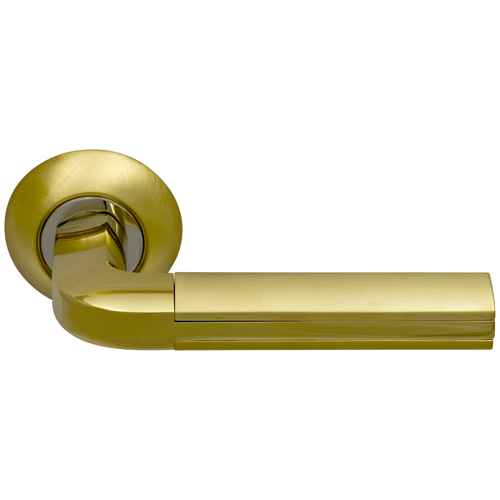 Ручка дверная фалевая на круглой накладке SILLUR 96 S.GOLD/P.GOLD матовое золото / золото