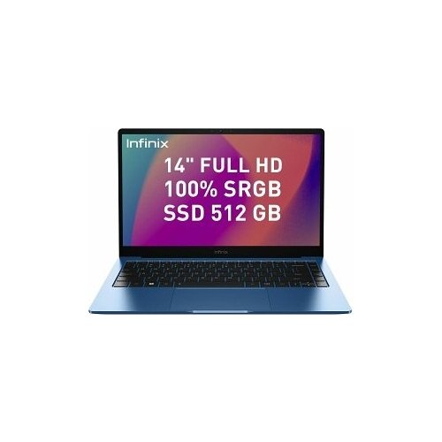 Ноутбук Infinix Inbook X2 (Intel Core i5-1035G1, RAM 8 ГБ, SSD 512 ГБ, Intel UHD Graphics, Windows 11 Home), Blue