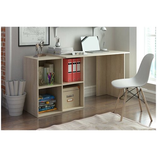 Компьютерный стол Прайм 45 Дуб Сонома (ШхВхГ) 152,3х74х59,6 см