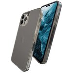 Чехол защитный противоударный для iPhone 14 Pro Max X-ONE DropGuard Case - черно-матового оттенка с полупрозрачной задней панелью - изображение