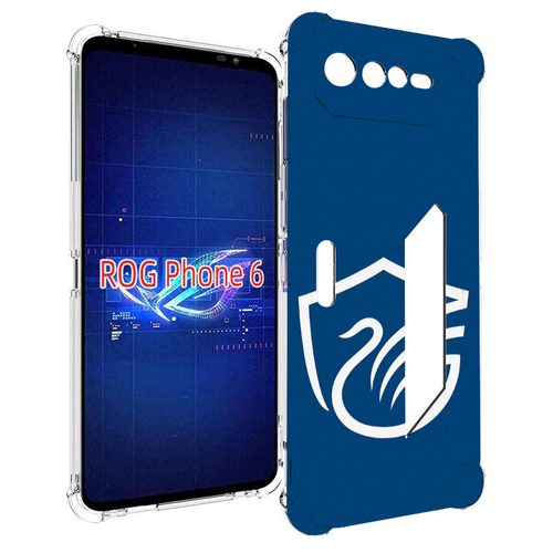 Чехол MyPads фк олимп долгопрудный мужской для Asus ROG Phone 6 задняя-панель-накладка-бампер