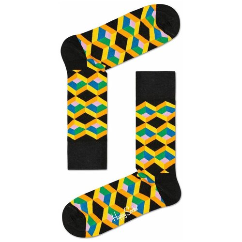 Носки Happy Socks, размер 29, мультиколор, черный носки happy socks размер 29 зеленый мультиколор пыльная роза желтый