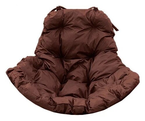 Подвесное кресло m-group капля Люкс коричневое, коричневая подушка - фотография № 17