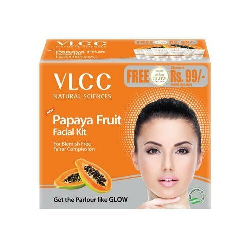 Спа процедура набор для лица фруктовый с папайя в 6 шагов мгновенного действия + spf 15 Индия VLCC