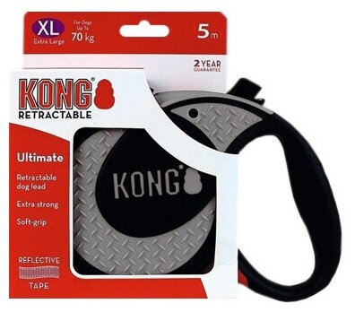 Рулетка KONG Ultimate XL (до 70 кг), лента, 5м, серая - фотография № 7
