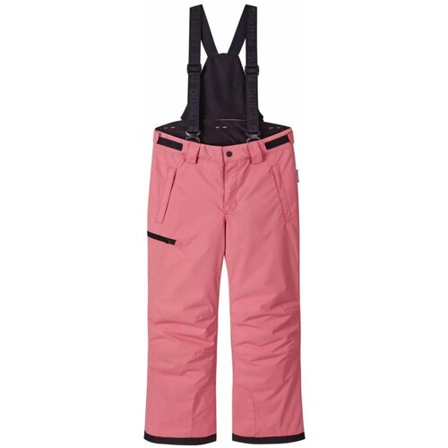 Полукомбинезон Reima для девочек, карманы, подтяжки, размер 158, розовый