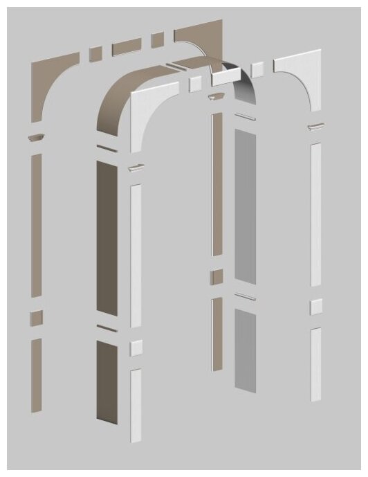 Арка межкомнатная Милано Премиум, Лесма Стиль,белый ясень 750-1400*190*2200 - фотография № 5