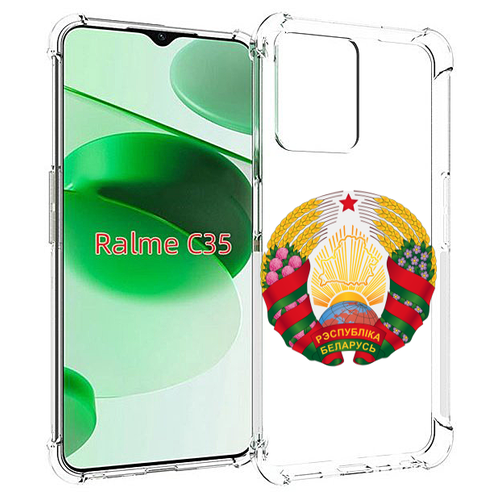 Чехол MyPads герб-беларуси для Realme C35 / Narzo 50A Prime задняя-панель-накладка-бампер