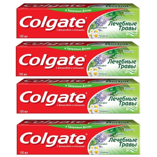 Купить Colgate зубная паста Лечебные Травы 100 мл. х 4 шт., Зубная паста