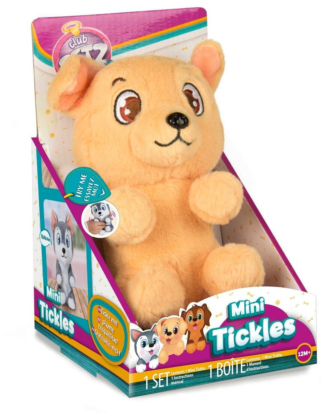 Игрушка интерактивная IMC Toys Club Petz Щенок интерактивный (бежевый) , со звуковыми эффектами, шевелит лапками если почесать животик 96813