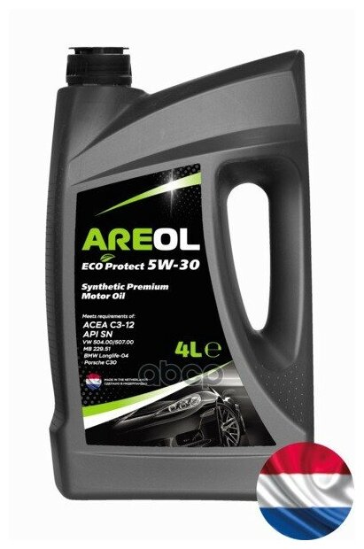 AREOL Areol Eco Protect 5w-30 (4l)_масло Моторное! Синт Acea C3, Api Sn, Vw 504.00/507.00, Mb 229.51