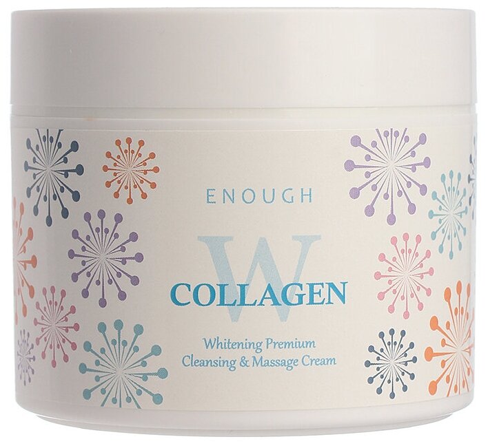 Массажный осветляющий крем Enough W Collagen Whitening Premium Cleansing & Massage Cream (300 гр)