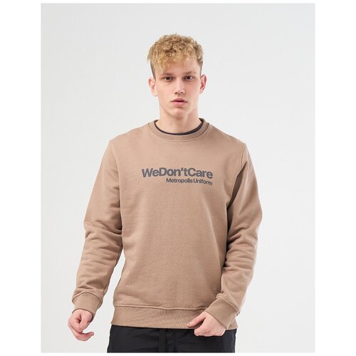 фото Толстовка we don’t care basic logo sweatshirt beige