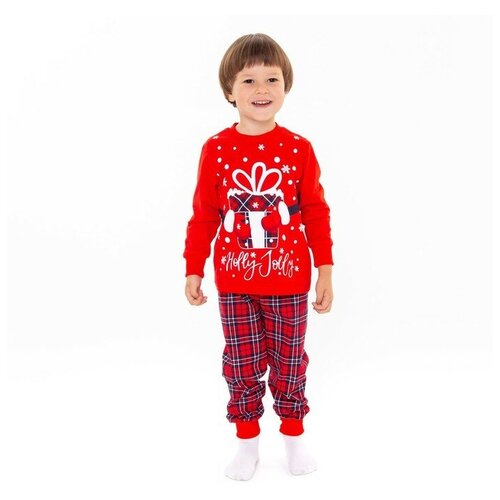 Пижама RusExpress детская для мальчиков, размер 28, красный