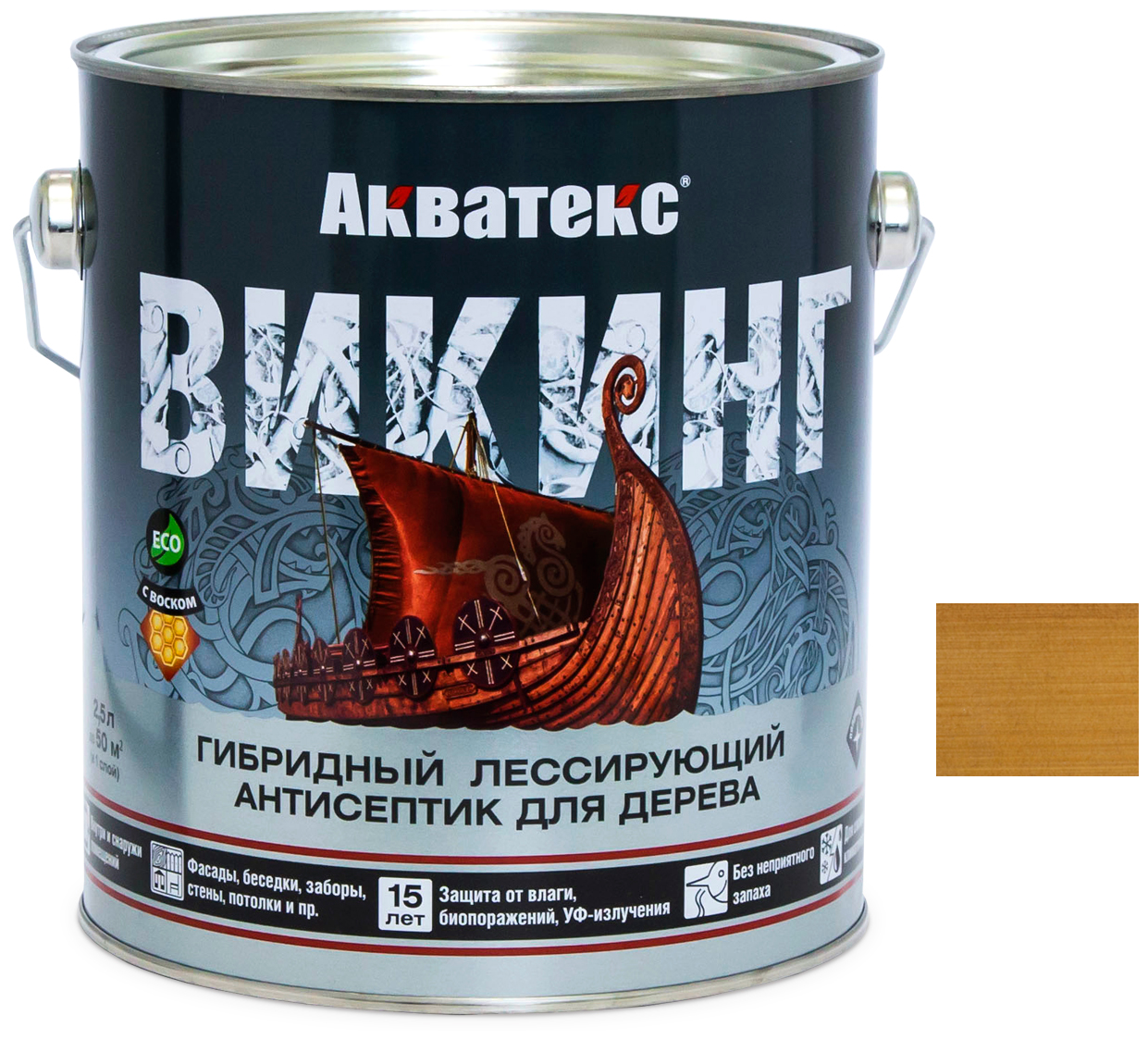 Антисептик акватекс Викинг 0,75л дуб