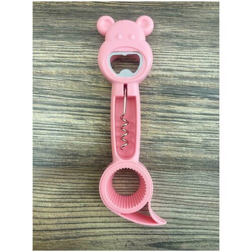 Открывалка для бутылок Открывалка для банок Штопор Консервный нож Открывашка цвет розовый 159₽