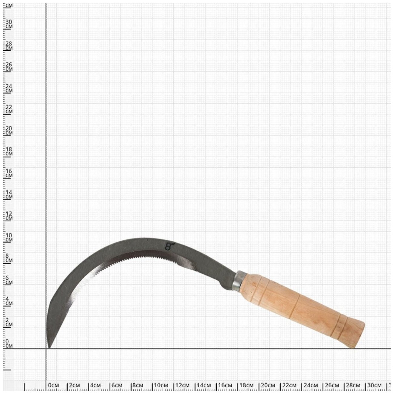 Серп c деревянной ручкой малый - фотография № 4