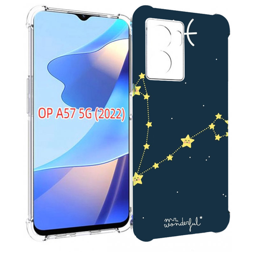 Чехол MyPads знак зодиака рыбы 1 для OPPO A57 5G(2022) задняя-панель-накладка-бампер чехол mypads знак зодиака скорпион 6 для oppo a57 5g 2022 задняя панель накладка бампер