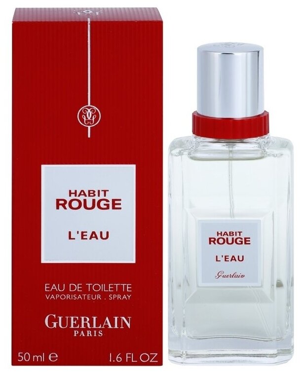 Guerlain, Habit Rouge L'Eau, 50 мл, туалетная вода мужская
