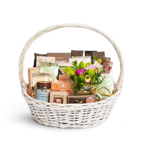 Корзина с орхидеями 