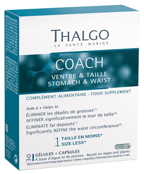 Плоский живот и тонкая талия (Coach Stomach & Waist) капс., 0.493 г, 30 шт., 1 уп.