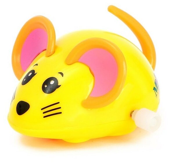 Заводная игрушка «Мышка», цвета микс