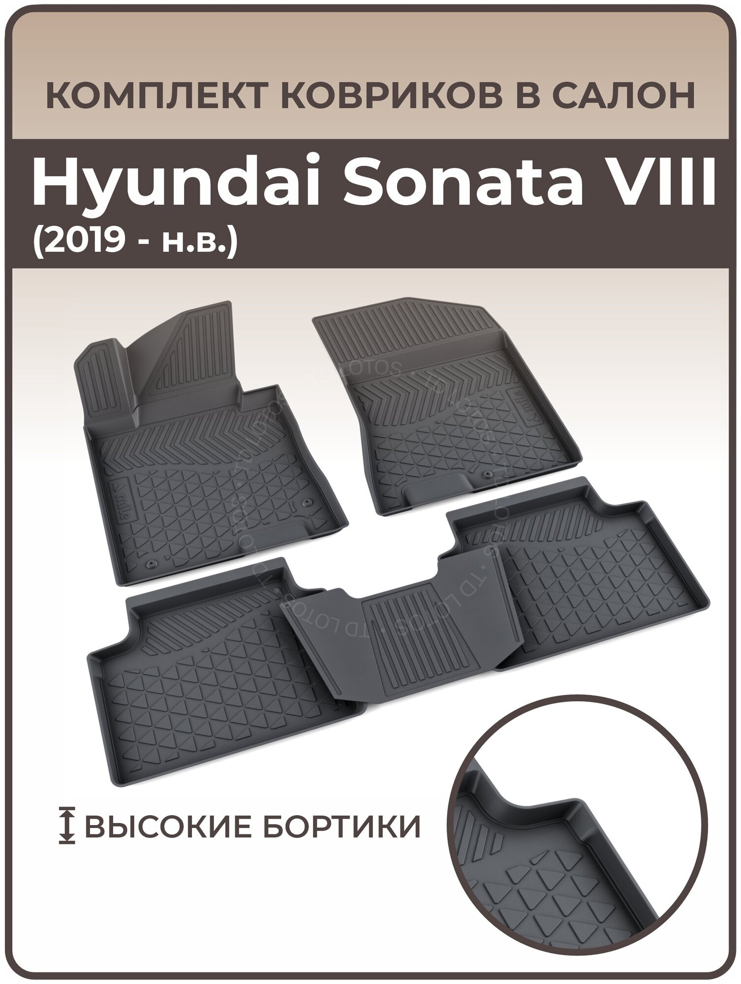 Коврики в салон автомобиля Hyundai Sonata VIII (2019 — н. в.)