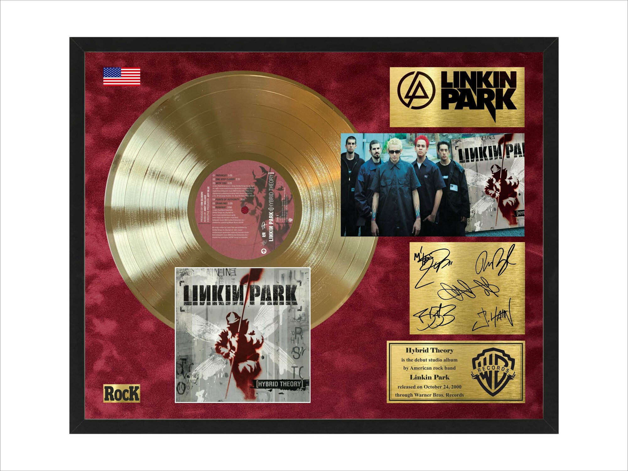 Linkin park hybrid theory виниловый диск в рамке