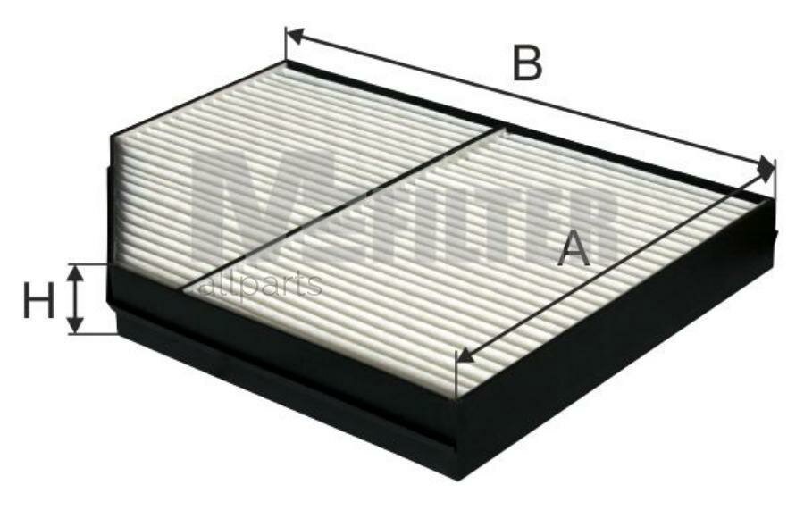 M-FILTER K9138 фильтр воздушный салона! 231x311x36\ MB ActrosII/Antos/Arocs