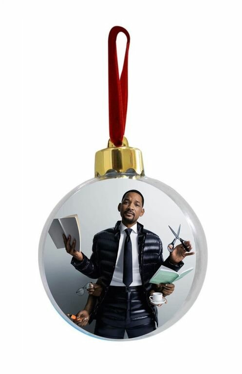 Новогодний ёлочный шар Уилл Смит, Will Smith №6