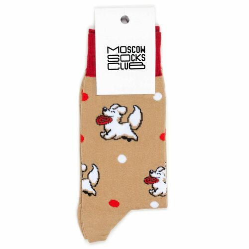 фото Носки moscowsocksclub носки с рисунками moscowsocksclub - зверята - собачки, размер 42-46