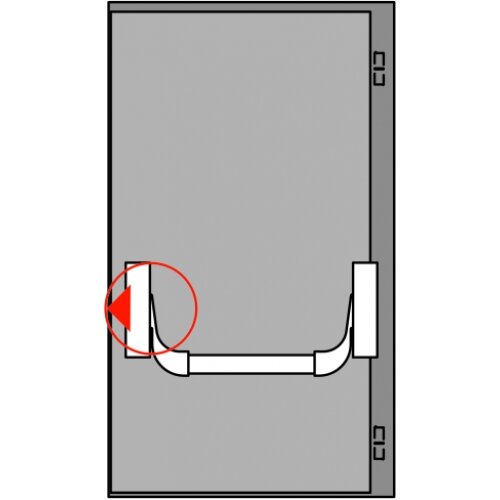 Гарнитур нажимной PHA 2101 для активной створки антипаниковой ручки, 1 точка запирания горизонтальная, черная RAL9005