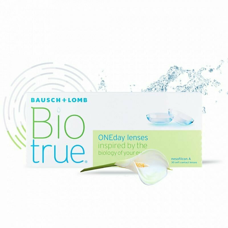 Контактные линзы Bausch&Lomb BioTrue OneDay(30), однодневные -3.50 / 8.6 / 14.20