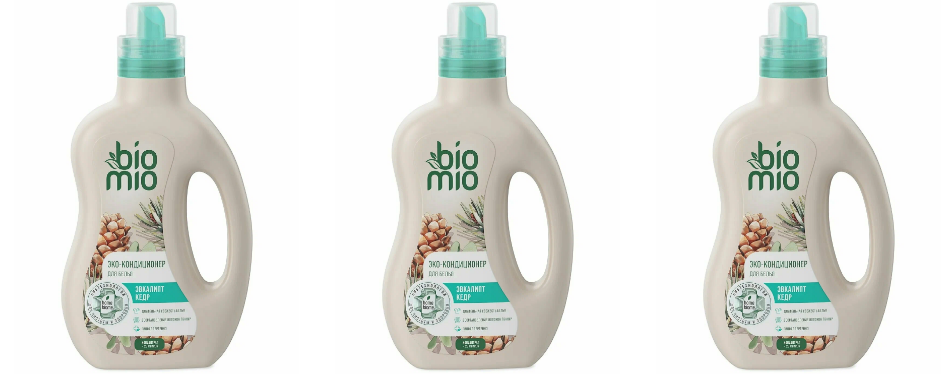 Кондиционер для белья BioMio экологичный эвкалипт и кедр 800 мл 3 шт