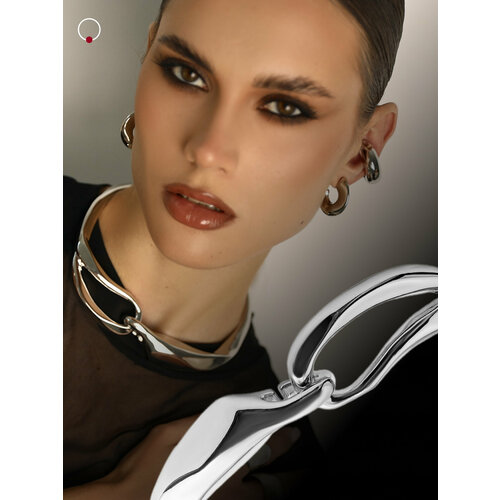 Колье Kalinka modern story, длина 48 см, серебристый