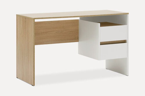 Изображение товара Стол компьютерный Нонтон №9, 120х55.6х75 см, 2 ящика, дуб сонома / белый