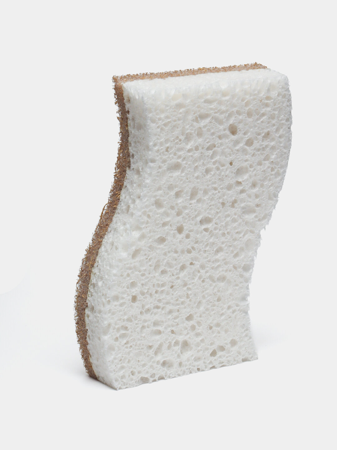 Губки для посуды "Кокосовое волокно", из целлюлозы, абразивный слой, бежевые, 3 шт — фото 1