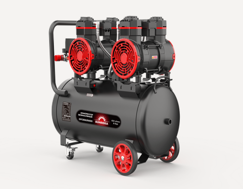 Изображение товара Поршневой безмасляный тихий компрессор SUNREKA GFC650/60DS (3.6 кВт, 650 л/мин, 60 л 220В)