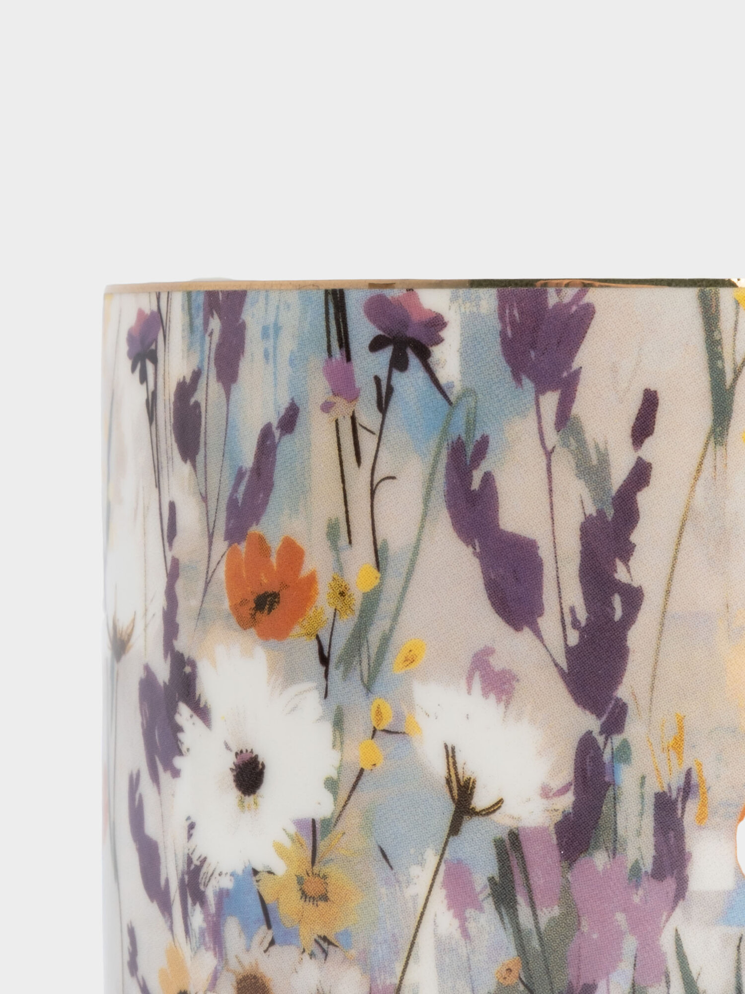 Кружка, 380 мл, фарфор N, с золотистым кантом, Цветы, Floristics — фото 1