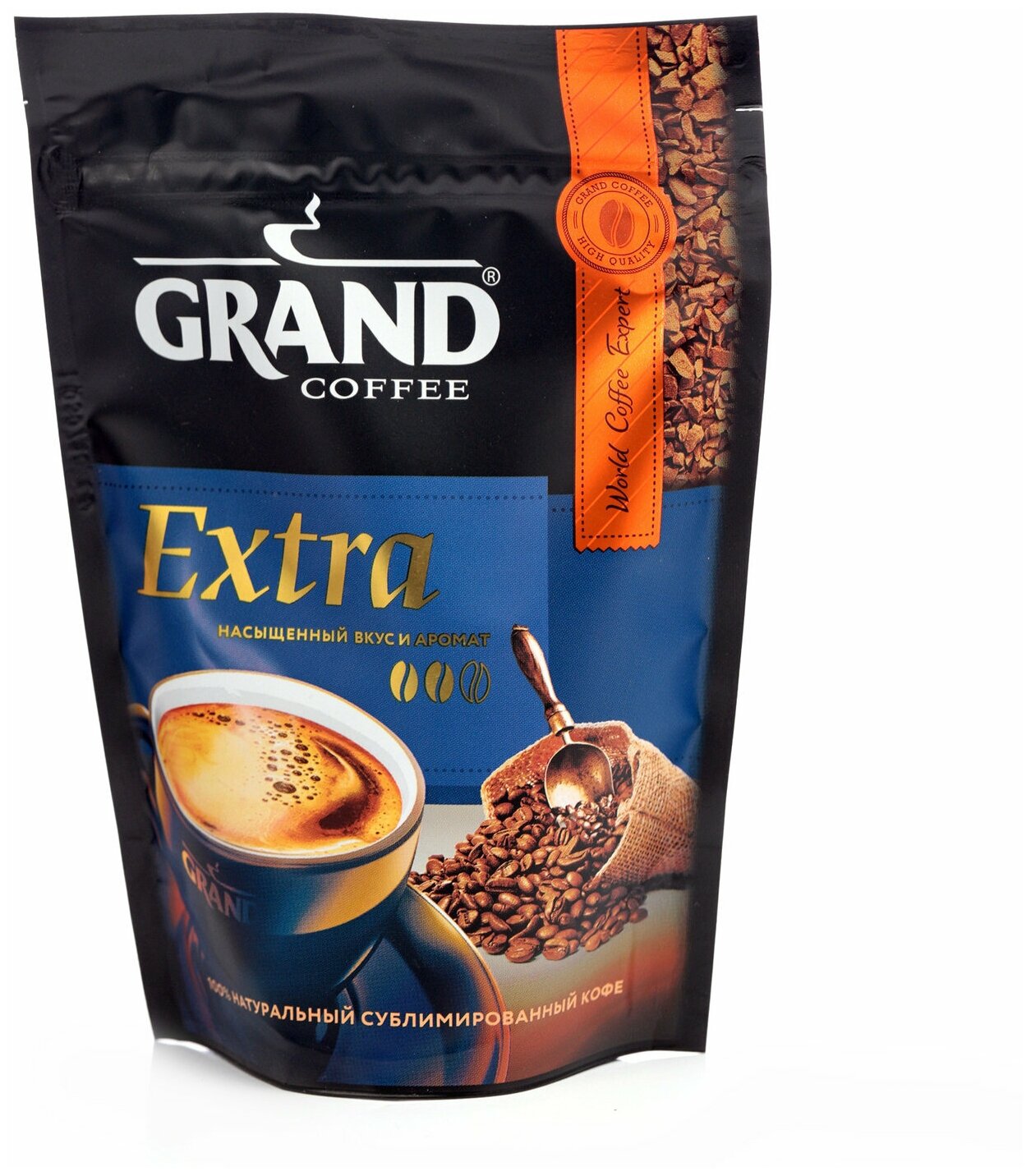 Кофе растворимый Grand Extra, пакет, 75 г - фотография № 3