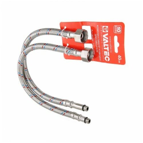 Комплект г/п для смесителя VALTEC М10х18+М10х35 - G1/2 80см VTf.005. IS.0410080