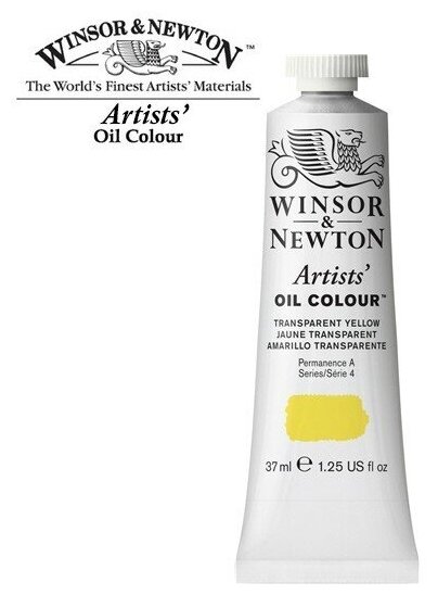 Масляные Winsor&Newton Краски масляные Winsor&Newton ARTISTS' 37мл, желтый прозрачный