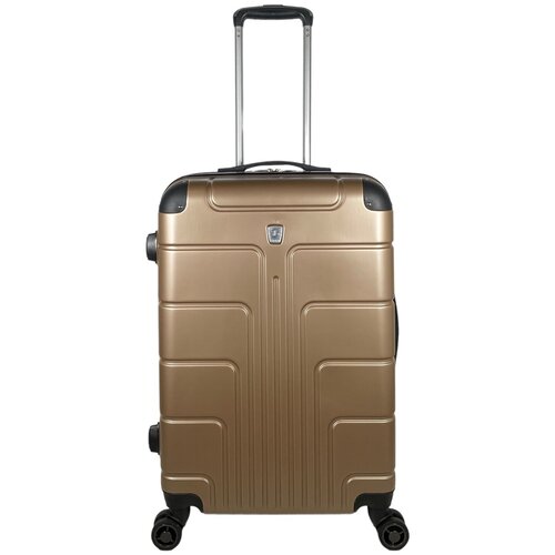 Чемодан – средний (размер M) 70 л, 64x42x26 см, поликарбонат, цвет шампань