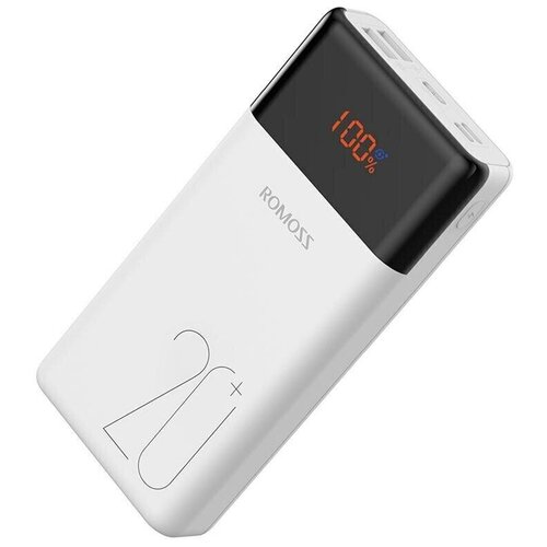 Romoss Портативный акб Romoss LT20, 20000 mAh 2.1A/2USB White белый