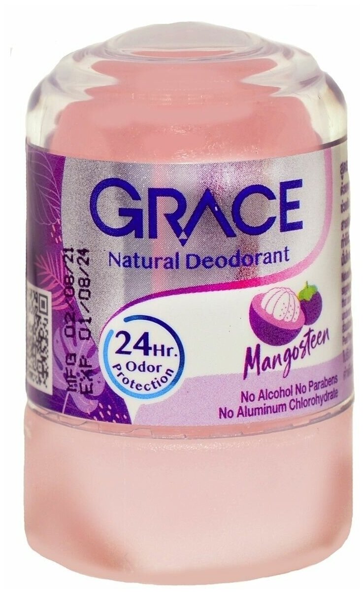 Дезодорант кристаллический натуральный Мангостин Grace Crystal Deodorant Mangosteen 50гр.