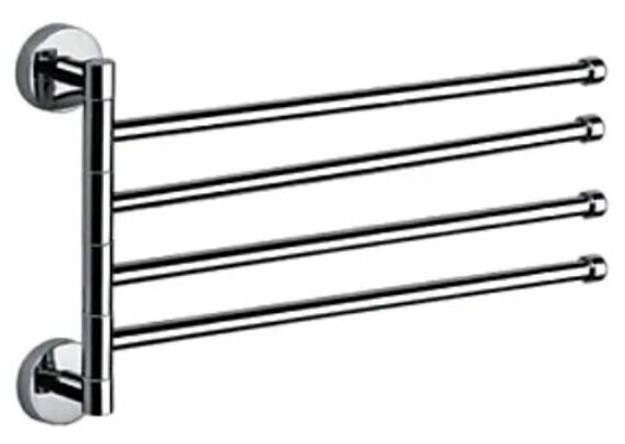 D-lin Держатель для полотенец четверной поворотный настенный металлический, хром