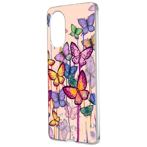 Силиконовый чехол Mcover на Huawei Nova 8 с рисунком Бабочки разноцветные Акварелью силиконовый чехол mcover на apple iphone 14 pro с рисунком бабочки разноцветные акварелью
