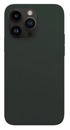 Чехол защитный vlp Silicone case with MagSafe для iPhone 14 Pro Max, темно-зеленый