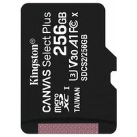 Карта памяти 256Gb - Kingston Canvas Select Plus MicroSDXC UHS-I Class U3 V30 A1 SDCS2/256GBSP