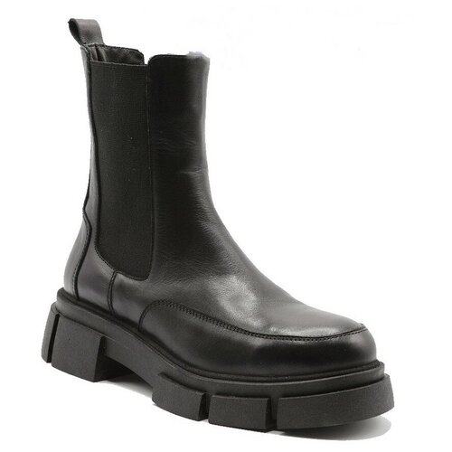 Ботинки челси женские Libero, Турция, натуральная кожа, натуральная шерсть, цвет черный, размер 38